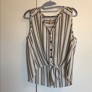 Mezzaine striped sleeveless shirt